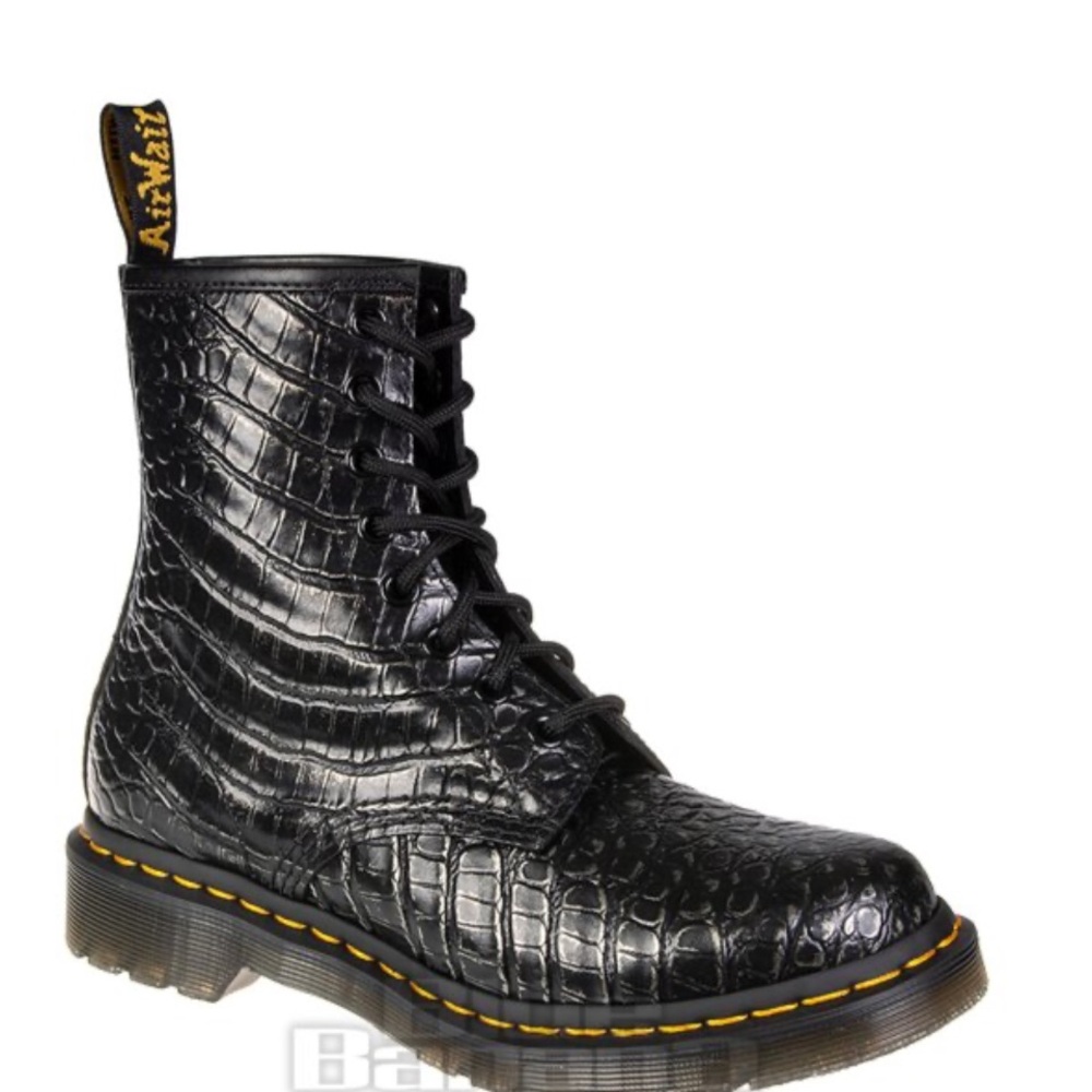 Dr Martens 1460 Wild Croc Embossed Leather Boots